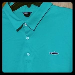 Patagonia Polo shirt teal XXL